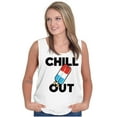 thumbnail image 4 of Retro Chill Out Food Pun Popsicle Plus Size Graphic Tank Top Brisco Brands 3X, 4 of 5
