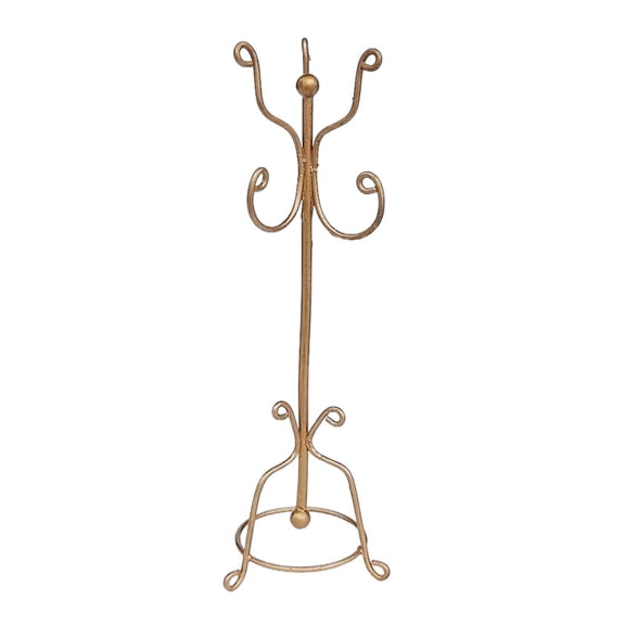 1. Vintage Iron Coat Stand 5cm Height for 1/12 Bedroom Display Miniature Furniture Scene Accs