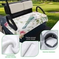 thumbnail image 5 of Golf Cart Seat Covers for 2 Seater,Farmhouse Flower Microfiber Cart Seat Towel Blanket,Country Bird Plant Spring Summer Absorbent Breathable Non Slip Bench Seats Protector for Golf Course 51"x31", 5 of 9