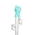 thumbnail image 4 of THY Collectibles Pack of Bear Shaped Reusable Training Chopsticks for Beginners, Chopstick Learning Helper Utensils with Thumb Ring and Nonslip Silicone Rings - Teal (Set of 2), 4 of 6