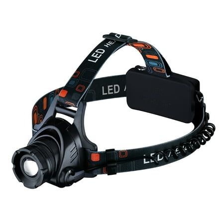 VicTsing LED Headlamp with Zoomable 3 modes light, Included Rechargeable Batteries for Emergency, Caving, Running, Camping, Reading, Biking, Hunting, Night