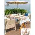 thumbnail image 6 of 52x70 Inch Outdoor Tablecloth with Umbrella Hole Zipper Rectangle Easter Bunny Rectangular Tablecloths Outside Waterproof Colorful Eggs Spring Botanical Art Patio Table Cloth Cover for Picnic Party, 6 of 8