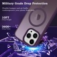 thumbnail image 4 of for iPhone 14 Pro Max Case Super Magnetic [Compatible with MagSafe] TPU Protective Translucent Matte Smooth, phone case for iPhone 14 Pro Max,Dark Purple, 4 of 5