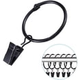 thumbnail image 4 of 30pcs Openable Curtain Ring Stainless Steel Drapery Rings with Clips, Black, 4 of 8