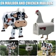 thumbnail image 1 of Handmade Custom Metal Cow Mailbox Cow Letter Box Outdoor Funny Farm Animal Mailboxes For Farm And Outside Garden Decor Post Box, 1 of 5
