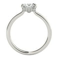 thumbnail image 3 of 1.35 Carat Princess Cut Moissanite Natural Round Diamond Engagement Rings For Womens In 14K Solid White Gold Ring Size 9, 3 of 7