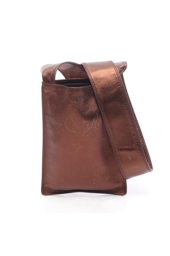 Pre-Owned CHANEL Shoulder Bag, Leather, Women's, Brown (Fair)