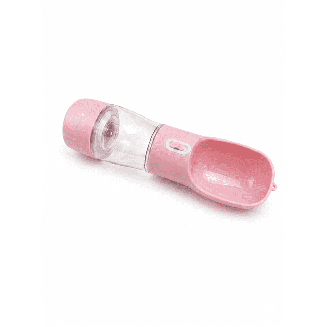 Dispensador Bebedero Portátil de Agua para Perros y Gatos Rosa