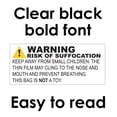 thumbnail image 6 of Innovative Haus 20 labels x 50 Sheets (1,000 Total) Risk of Suffocation Warning Label Keep Away from Children 2.4" x 1" Stickers, Self Adhesive Sticker Reduce Hazard., 6 of 11
