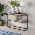 thumbnail image 4 of Evelyn&Zoe Edmund 42" Wide Rectangular Console Table, Antiqued Gray Oak, 4 of 7