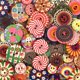 thumbnail image 1 of 100 Piezas Botones de Costura Botones de Madera Redondos Retro Pintura de Flores Geometría Multicolor 2 Agujeros Botones Decorativos para Costura Manualidades Adornos Hechos a Mano de Bricolaje 20 mm oso de fresa Electrónica, 1 of 5
