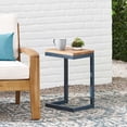 thumbnail image 6 of C Shaped End Table, C Side Table for Small Spaces, Metal Frame C Table with Wood Top, 6 of 7