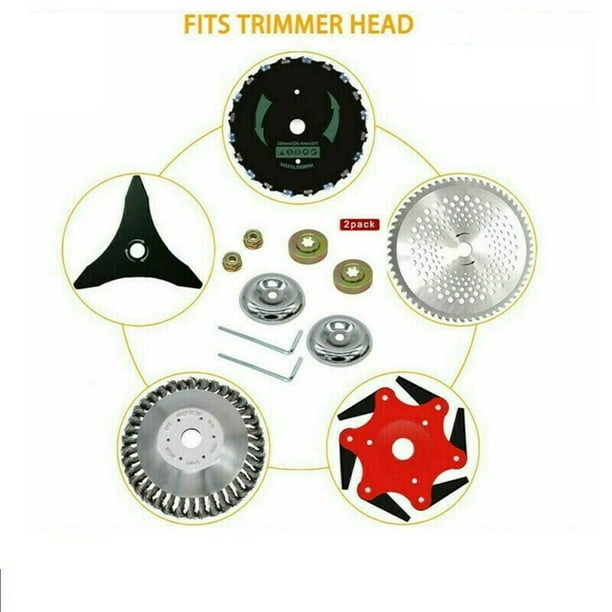 1 Set Metal Wire Trimmer Blade Kit Wire Wheel Brush Lawn Mower