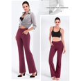 thumbnail image 4 of Wide Leg Pants Woman Yoga Fit High Waisted Sweatpants Soft Flare Leggings Athletic Tummy Control Trouser, 4 of 5