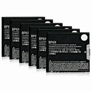 Angle View: Replacement Battery for Motorola BP6X - Fits Droid 2 II Global A955 A855 (6 Pack)