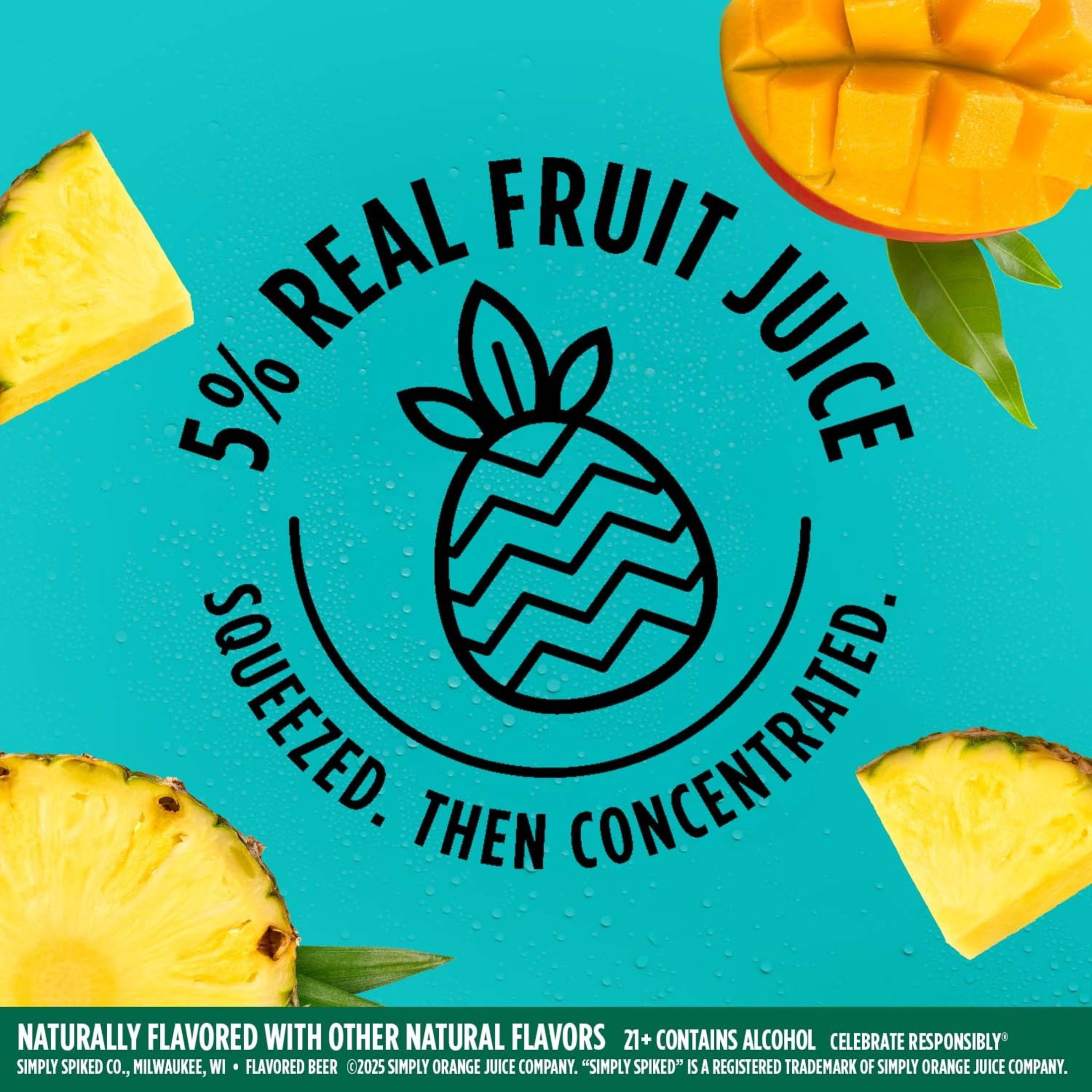 Simply Spiked Tropical Variety pack, 12 pack, 12 fl oz Aluminum Cans, 5% ABV