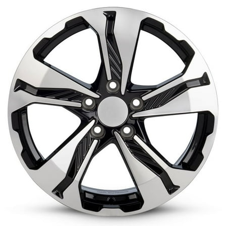 New OEM Replacement Wheel 17x7.5 in for 2017-2021 Honda CR-V Machined Face with Painted Inlay Black 17 inch Aluminum Rim