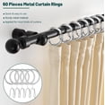 thumbnail image 3 of 60Pcs Gold Curtain Rings and 60 Pcs Curtain Drapery Pin Hooks,Gold Shower Curtain Hooks for Drapes,32mm Internal Diameter for Window, Shower Curtain, 3 of 6