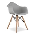 thumbnail image 3 of Aron Living Pyramid 17.5" Plastic and Beech Wood Armchairs in Red (Set of 2), 3 of 6