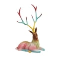 thumbnail image 4 of Esquirla Reindeer Statue Deer Statue Ornaments Home Decor Elk Sculpture Deer Figurine for Desktop Cabinet Table Centerpiece NightStand Sitting Deer, 4 of 8