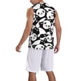 thumbnail image 2 of Sikiie Seamless Pattern Cute Panda Basketball Jersey Reversible Men's Mesh Athletic Sports Shirts Training Practice S-4XLMedium, 2 of 6