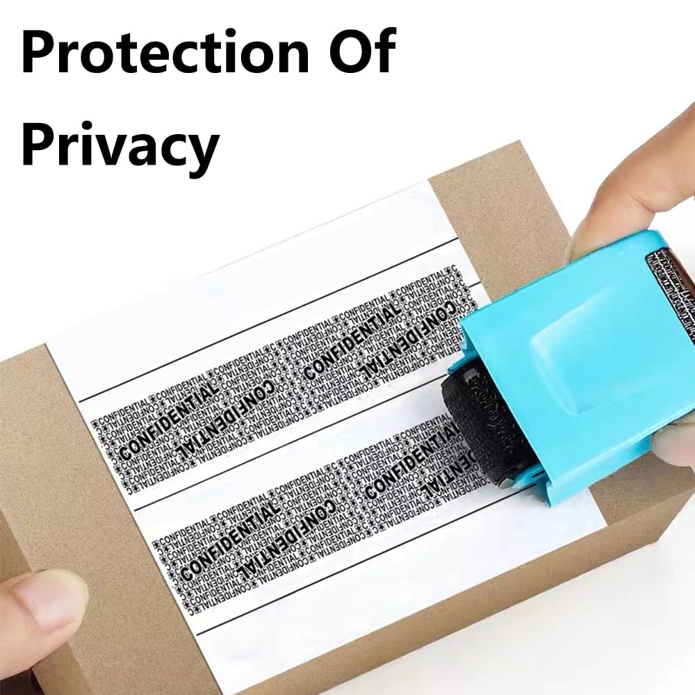 Miseyo Identity Theft Protection Roller Stamp Guard Your ID - White(3 Refill Ink Included