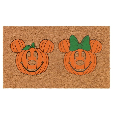 Coir Doormat Front Door Mat New Home Closing Housewarming Gift Mouse Pumpkins Halloween Fall (24" x 16" Small)