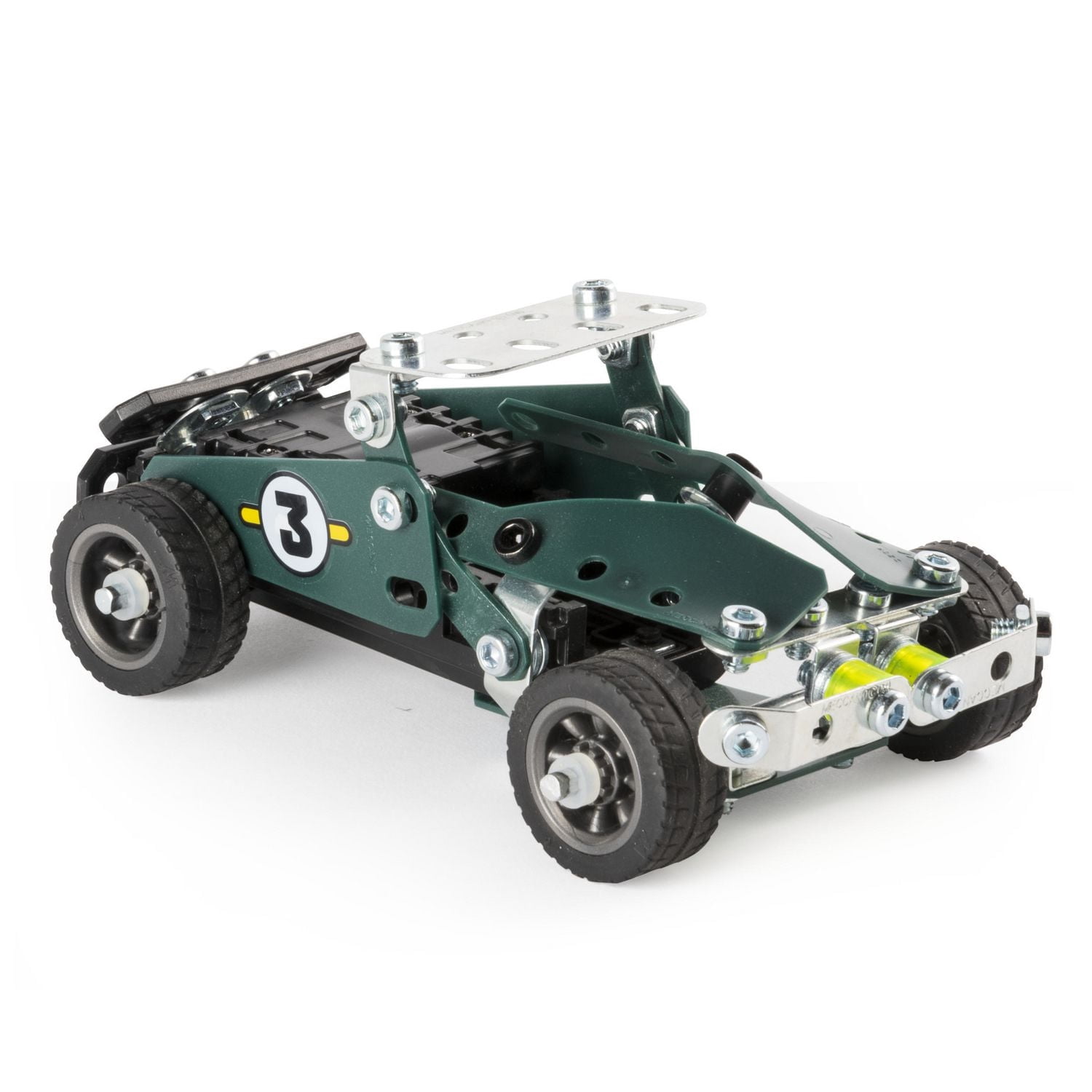 Meccano by Erector 5 in 1 Roadster Pull Back Car Building Kit, Stem Engineering Education Toy for Ages 8 And up