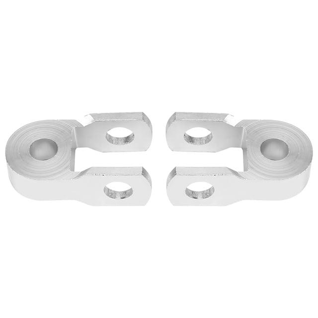 2 piezas de extensión de altura del amortiguador trasero universal para motocicleta, color plateado, sin tornillos