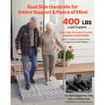thumbnail image 3 of KFFKFF Wheelchair Ramp with Handrails, 44.9 x 33.5 in, Heavy Duty Aluminum Handicap Ramp, 440 lbs Capacity, Non-Slip Portable Threshold Ramps, 3 of 9