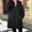 🔥 Black, variant on Sentmoon Winter Coats Jacket Cute Christmas Gifts Women's Fashionable Solid-color Hooded Pocket Long-sleeved Zipper Thickened Fleece Casual Jacket Fall and Winter