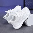 thumbnail image 6 of NOLDARES Boys Girls Sneakers Kids Lightweight Breathable Strap Athletic Running Shoes for Toddler/Little Kid/Big Kid(White,1), 6 of 9