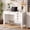 White, variant on Catrimown Computer Desk with Drawers, 47.2 inch White Desk with Monitor Stand, Home Office Desk with Hutch Shelf for Small Space, White