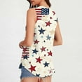 thumbnail image 4 of Women's Tank Tops for 4th of July Womens American Flag Tanks Top Loose Fit Round Neck Sleeveless Tunic Tshirts USA Flag Stars Stripes Graphic Tees Patriotic Independence Day Cami Shirts Outfits, 4 of 6