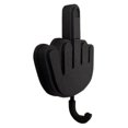 thumbnail image 1 of Colgador de Llaves Dedo Medio - Soporte Adhesivo para Pared Decorativo Negro, 1 of 5