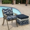 thumbnail image 6 of ARDEN Outdoor Dining Chair Cushion Set 21 x 21, Sapphire Blue Ashland Jacobean, 6 of 12