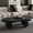 Black, variant on YWEN 40" Cloud Coffee Table for Living Room Irregular Coffee Table Modern Low Coffee Tables Abstract Faux Stone Cute Center Table with 3 Ball Legs for Small Space Apartment