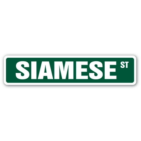 SIAMESE Street Sign cat breed feline kitty kitten | Indoor/Outdoor | 18" Wide