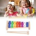 thumbnail image 4 of 8 Note Xylophone, Clear Chromatic Colorful Glockenspiel With 2 Mallets For Gifts For Children Kids, 4 of 8