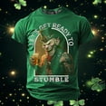 thumbnail image 2 of Telankuip Funny Paddy's Day Design Mens Short Sleeve T-Shirts Leprechaun Graphic Printed St. Patrick's Day Tops Crewneck Muscle Fitted Fashion Festival Outfits 2026 Green XS, 2 of 4