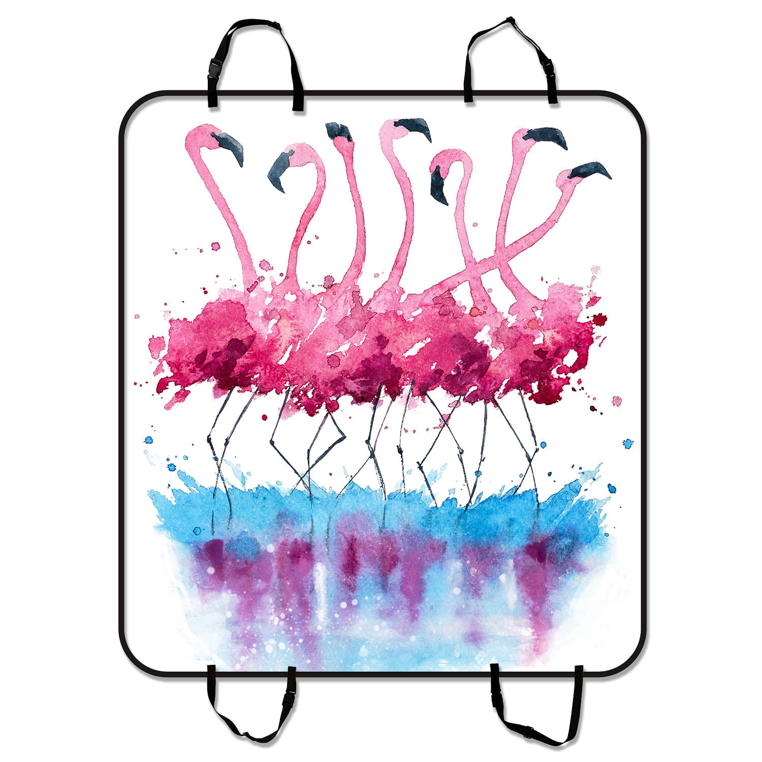 Download YKCG Joyful Pink Flamingo Watercolor Painting Pet Seat ...