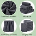 thumbnail image 3 of BlinkLLX 10 Pack Makeup Towels Gray Makeup Washcloths for Face Classic Soft Microfiber Remover Cloth 13x13 Inch Quick Dry Face Towels for Cleansing Hand, 3 of 7