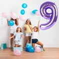 thumbnail image 4 of Globo Yeodong número 9 morado de 40 cm para 9 cumpleaños, 4 of 7