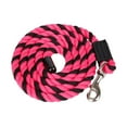 thumbnail image 4 of Horse Lead Rope Halter Accesorio de halter rápido Rein Sermano de servicio con clip de Bolt Snap Conjunto a la línea de lámparas de cabestro o arnés Rosa y negro, 4 of 8