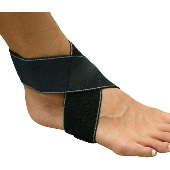 Mars Wellness Achilles Tendonitis Support Ankle Brace - Adjustable Wrap - Comfortable Gel Buttress Pad - All Day Compression Relief - Small/Medium