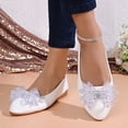 thumbnail image 6 of Purcolt Womens Shiny Rhinestone Bow Flats Dressy Casual Pointed Toe Slip On Ballet Shoes Comfort Elegant Soft Sole Dress Shoes Dailywear for Business Work Office, 6 of 9
