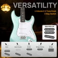 thumbnail image 4 of AODSK 39" Beginner Electric Guitar Full Size Kit with Amp, SSS Pickup, Solid Wood Body, Digital Tuner, Six Strings, Four Picks, Tremolo Bar, Strap, Gig Bag, 4 of 9