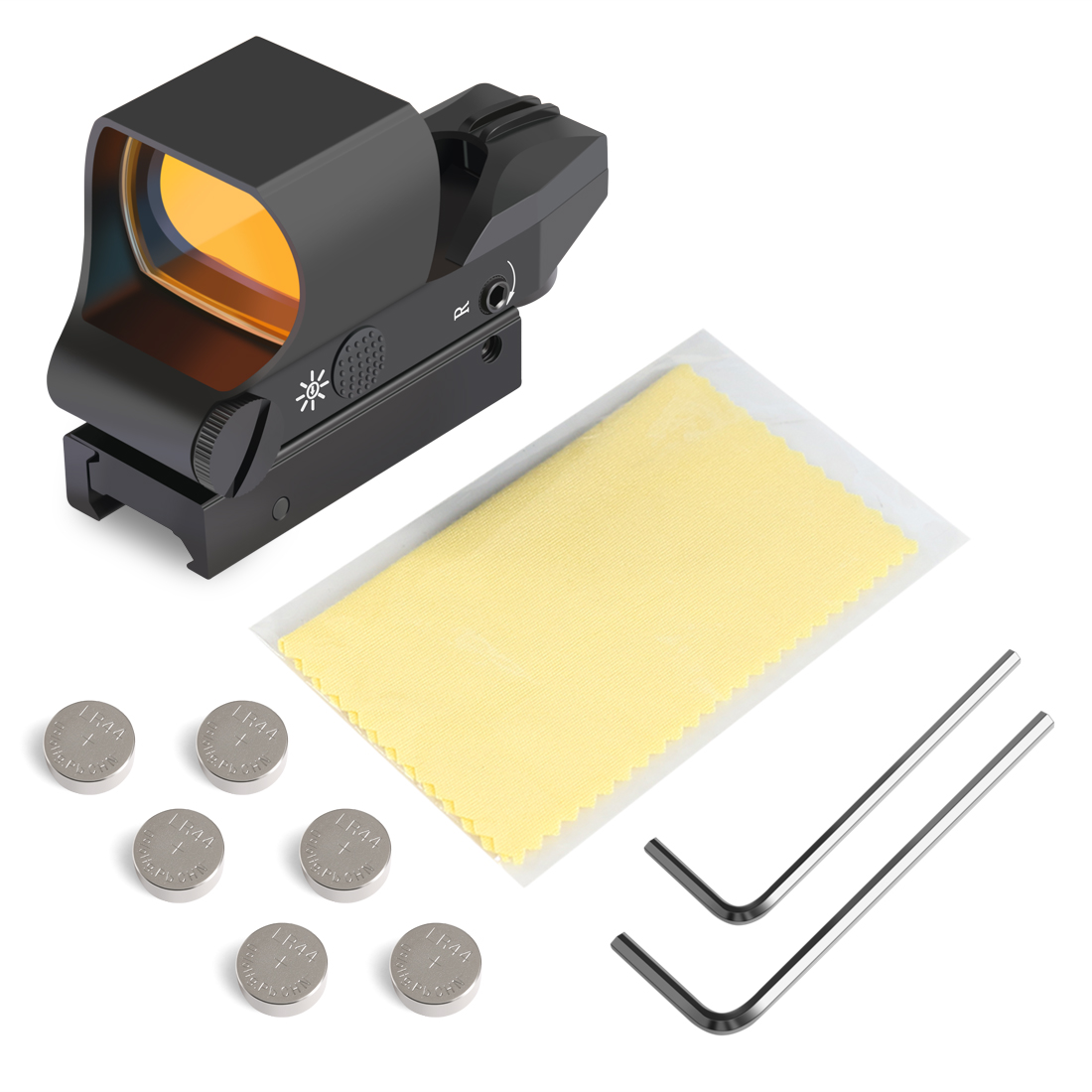 Feyachi Optic Sight, Multiple Reticle System Dot Sight with Picatinny Rail Mount, Absolute Co-Witness