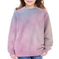 thumbnail image 7 of Mercatoo Girls and Toddlers Sweatshirts Fashion Tie Dye Print Pullover Tops Crewneck Loose Fit Long Sleeve Fall Winter Cute Clothes, 7 of 7