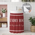 thumbnail image 4 of Laundry Cabinet Curtains for Shelves, Pure Red Minimalist Solid Color Modern Art Privacy Curtain for Closet Self Adhesive, Dust-Proof Drapes for Closet Storage Room Classroom Doorway, 32"W x 55"L, 4 of 9